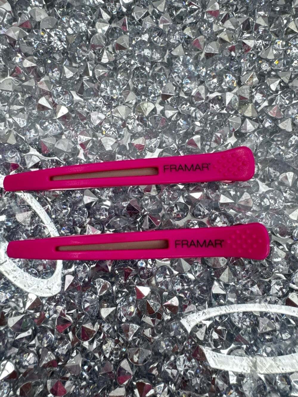 FRAMAR hair clips hot neon Pink Hair Clips – Set of 2